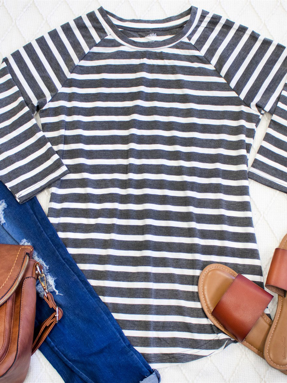 Striped 3/4 Sleeve Sydney Tunic