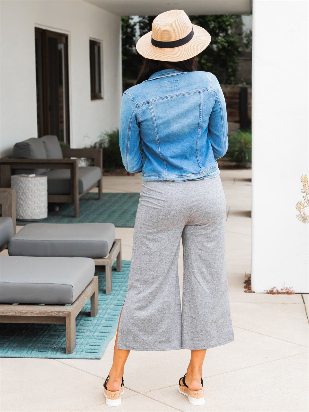 Cropped Split Hem Leanne Pants