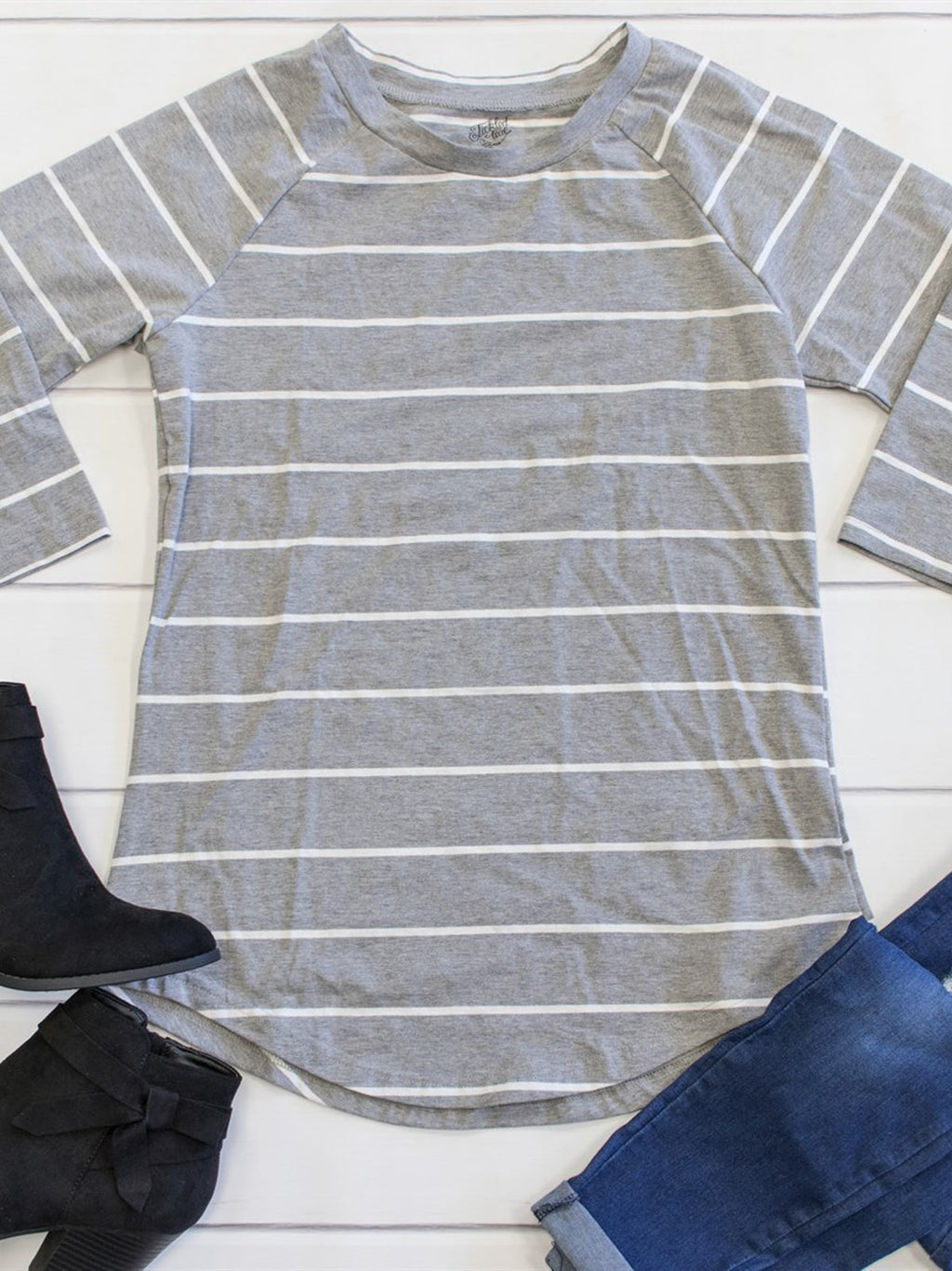 3/4 Sleeve Striped Ella Tunic