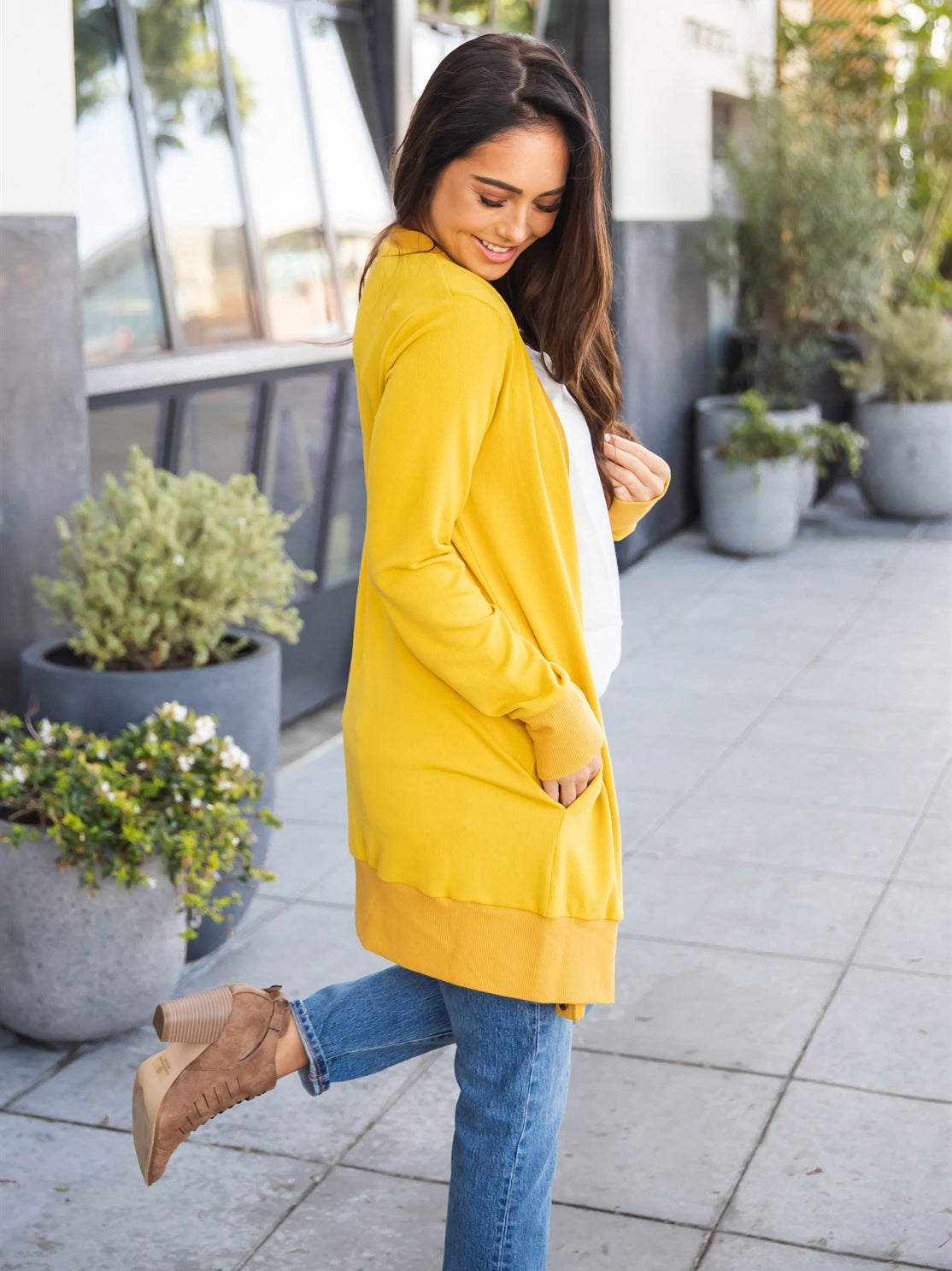 Solid Cleo Snap Cardigan
