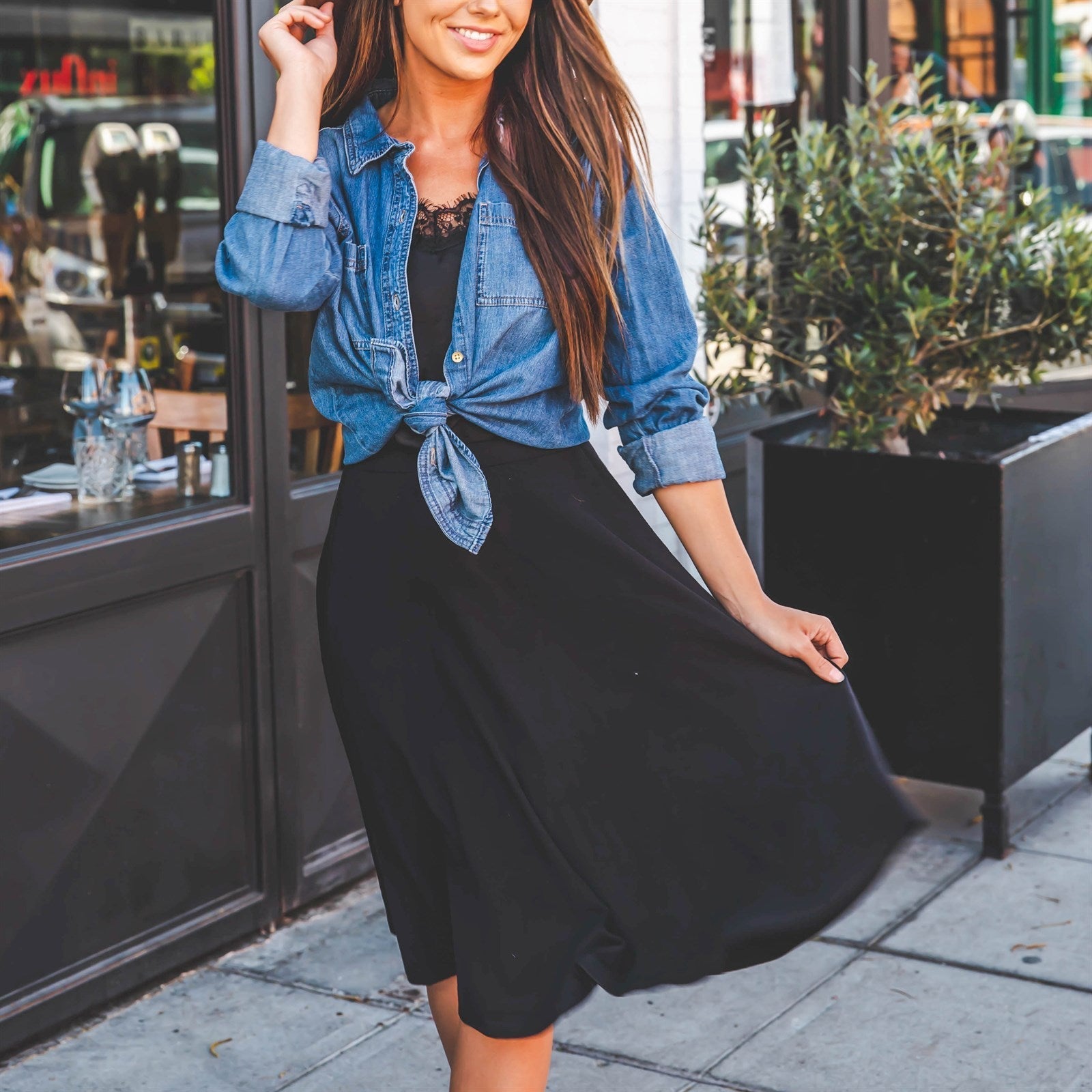 Solid Laura Skirt - Black
