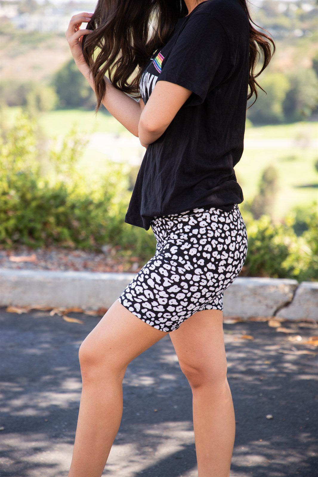 Animal Print Gracyn Biker Shorts
