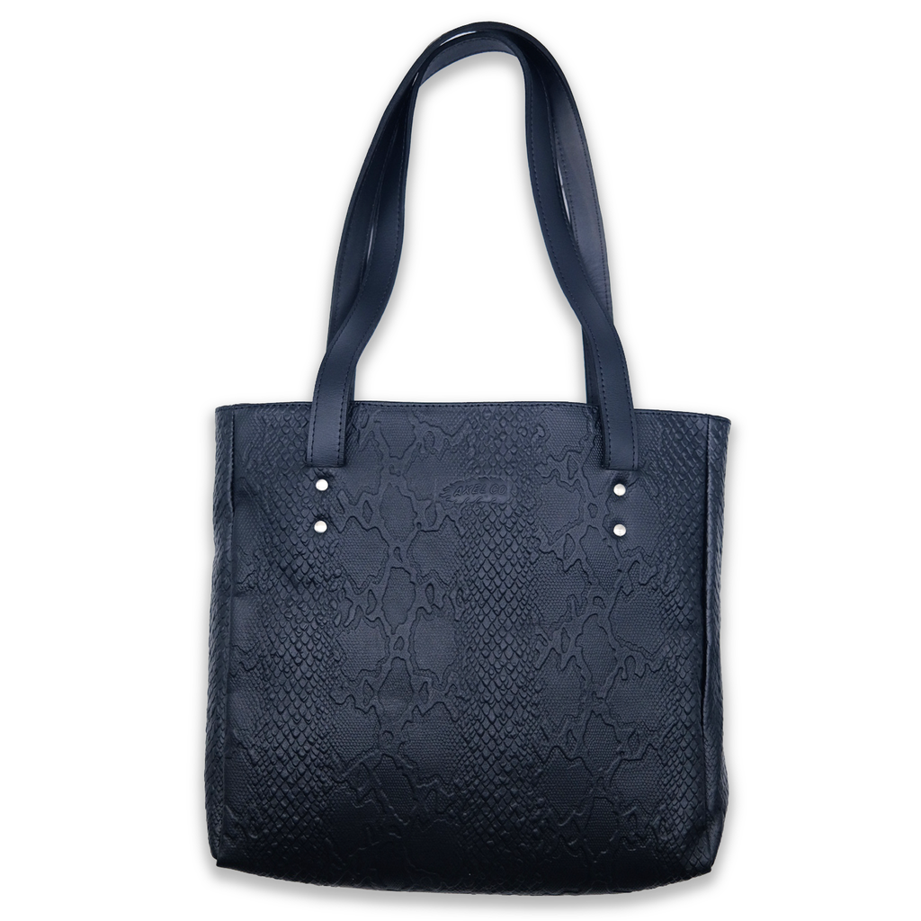 Alligator Skin Leather Shoulder Bag with Zebra Print Liner