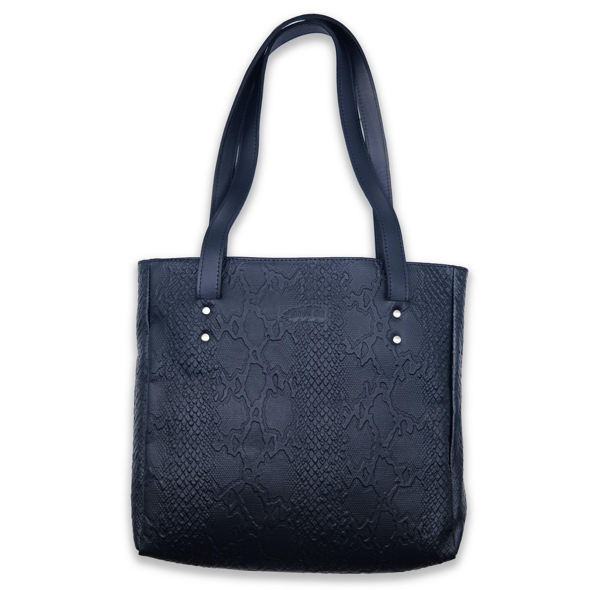Alligator Skin Leather Shoulder Bag with Zebra Print Liner