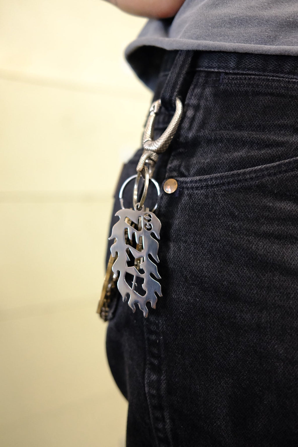 Axel Co CHROME logo Keychain