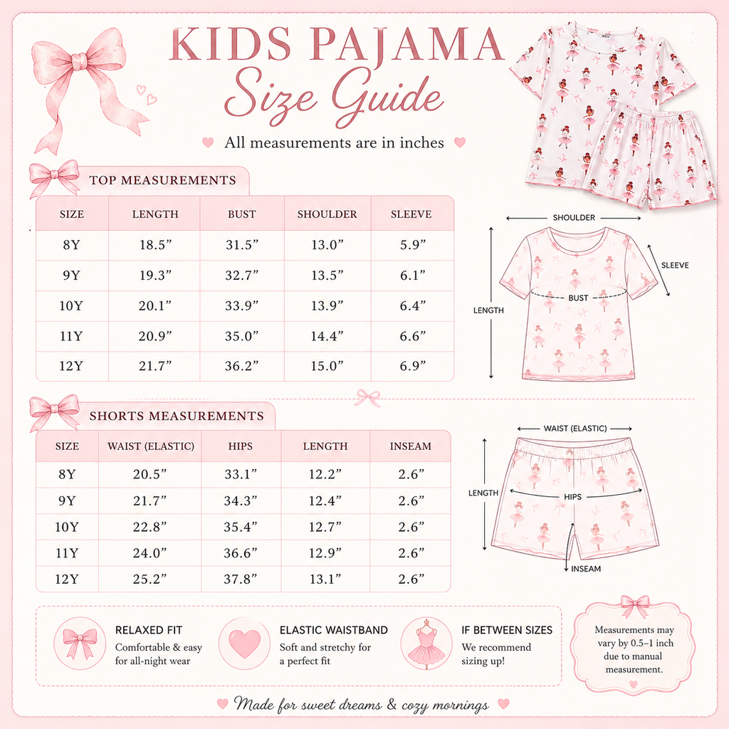 Girls Ballerina Pajama Set