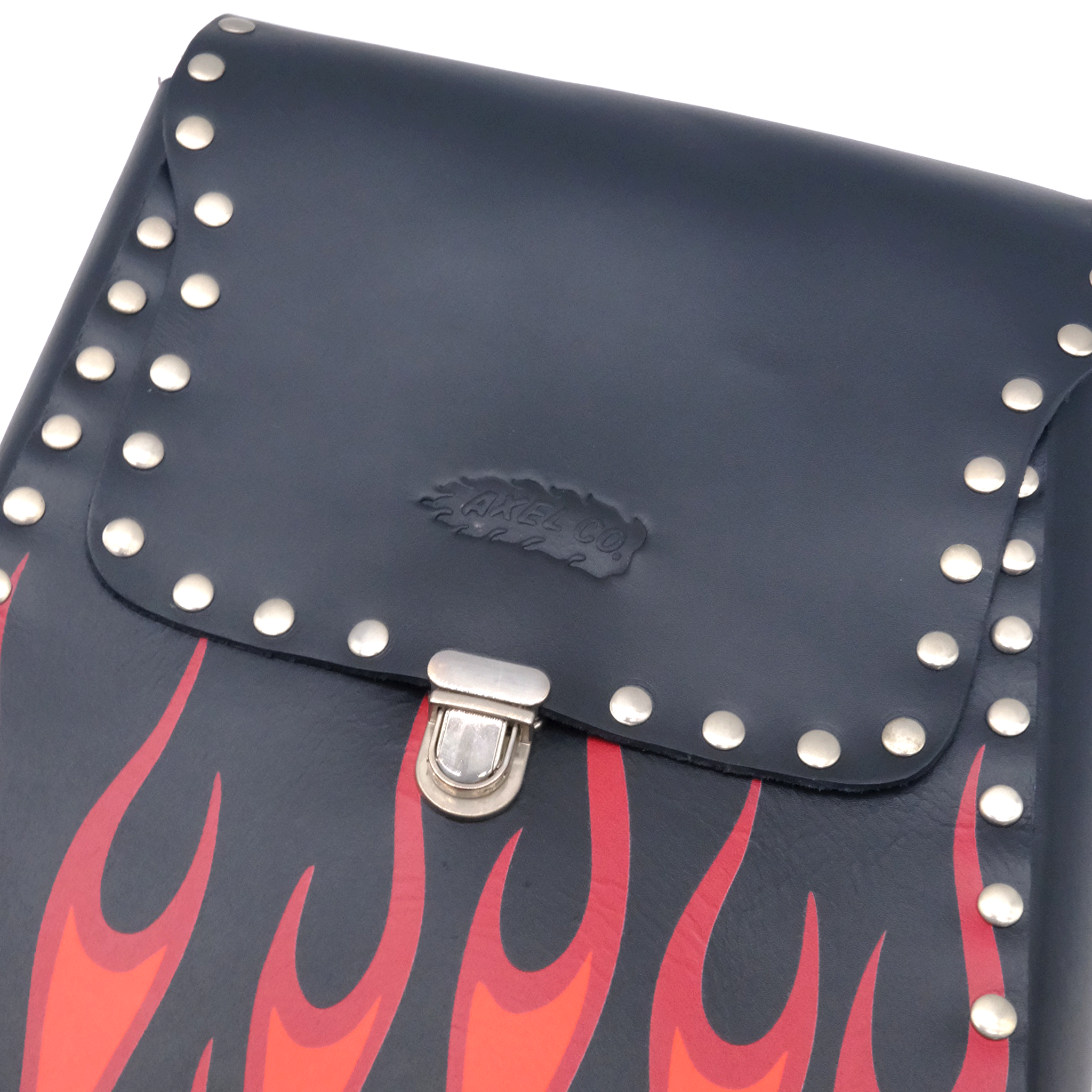 Axel Co Leather Flame Backpack with Rivets
