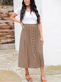 The Reed Pleated Midi Skirt