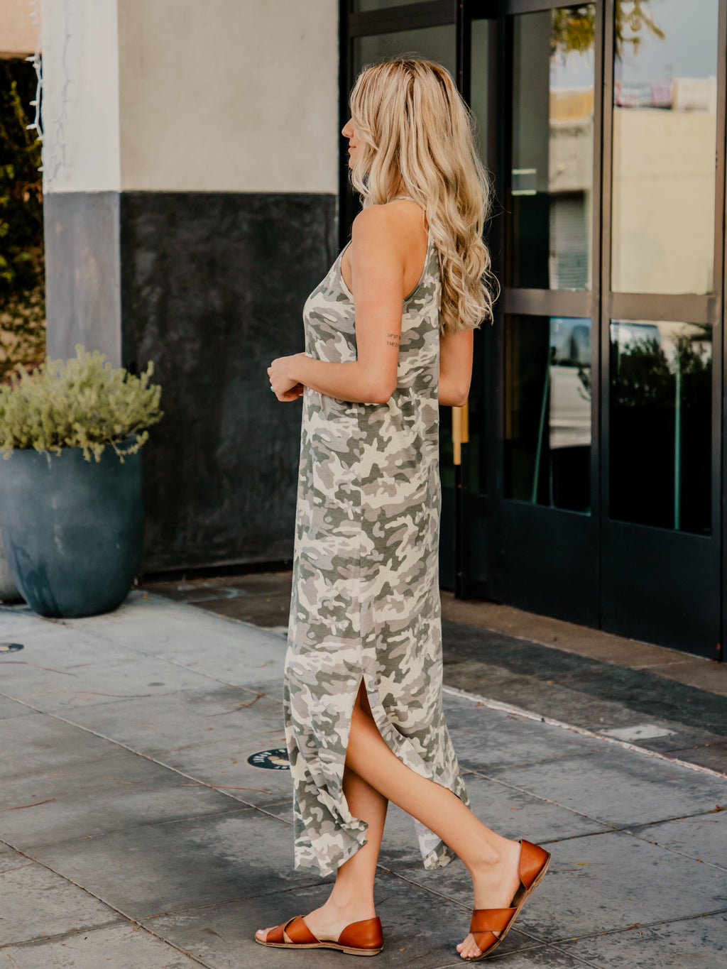 High Neck Maxi Tank Dress