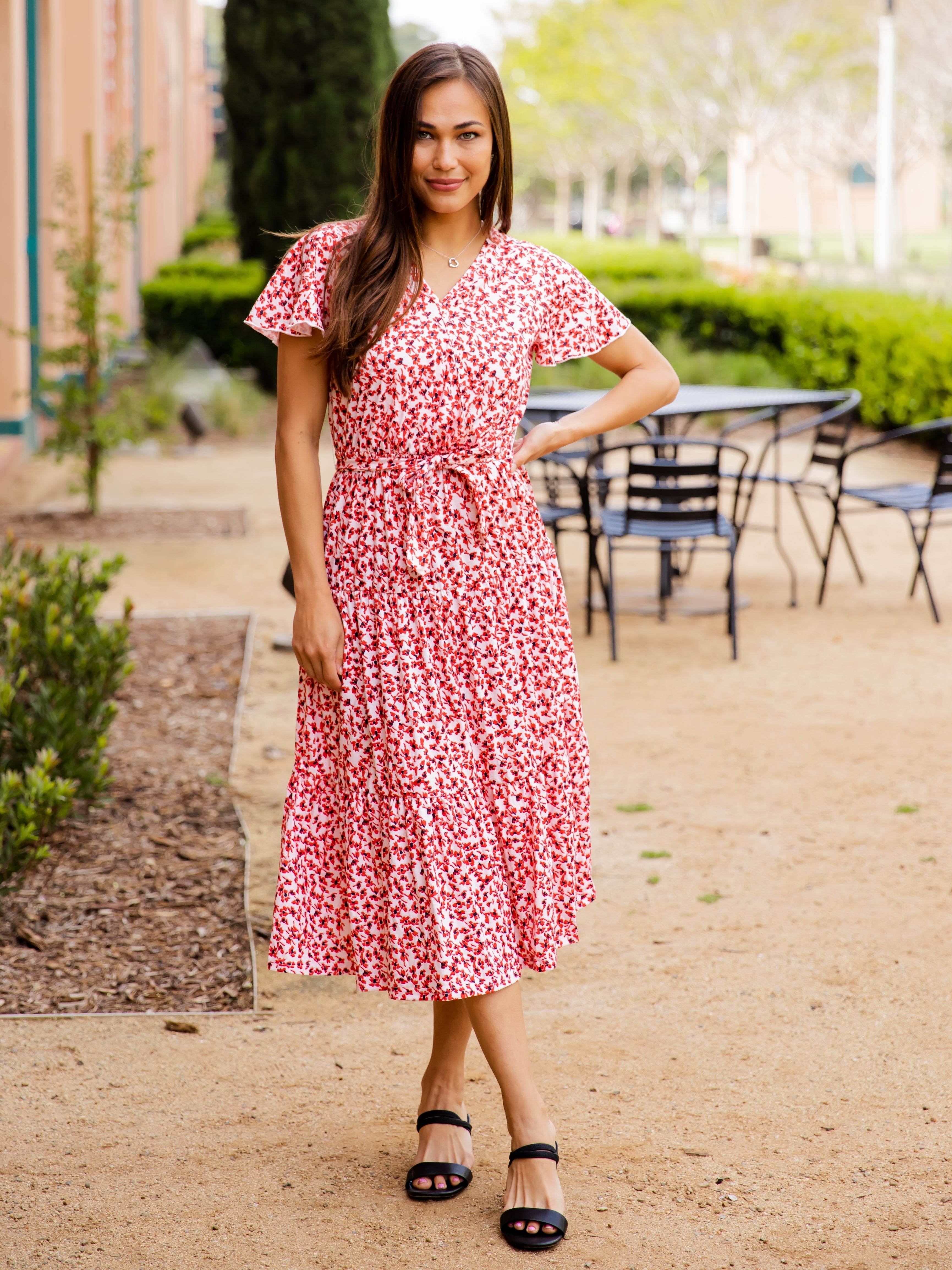 Tiered Tie Waist Stevie Dress