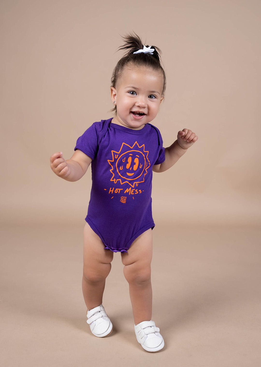 Infant Onesie Hot Mess | Purple & Orange