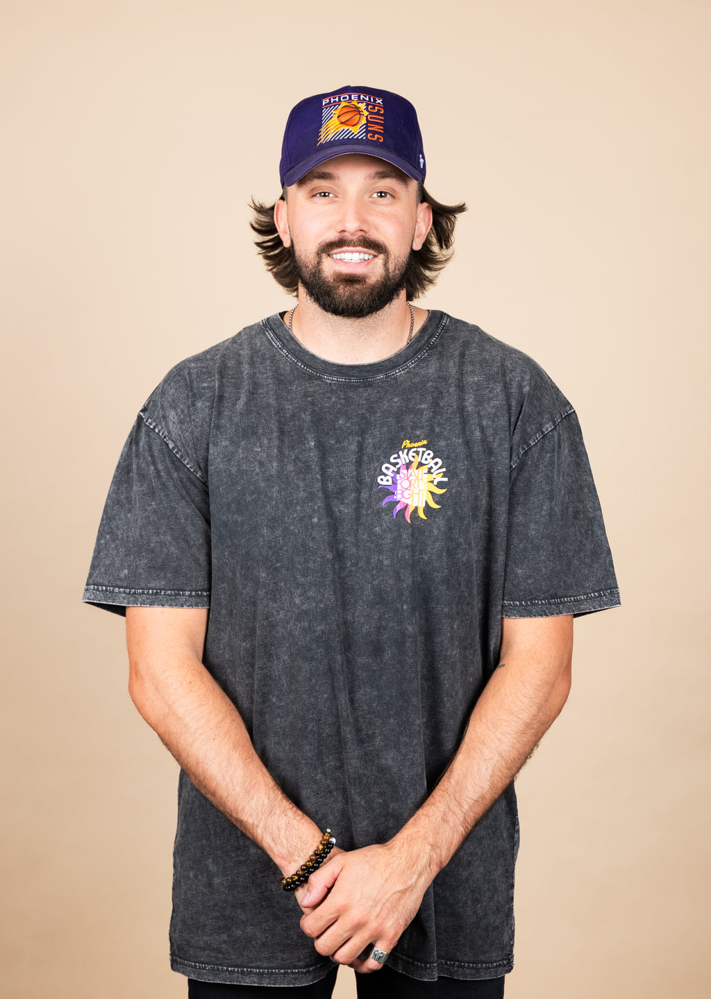Men's Crew Neck Hoopin' In The 48 | Stone Wash
