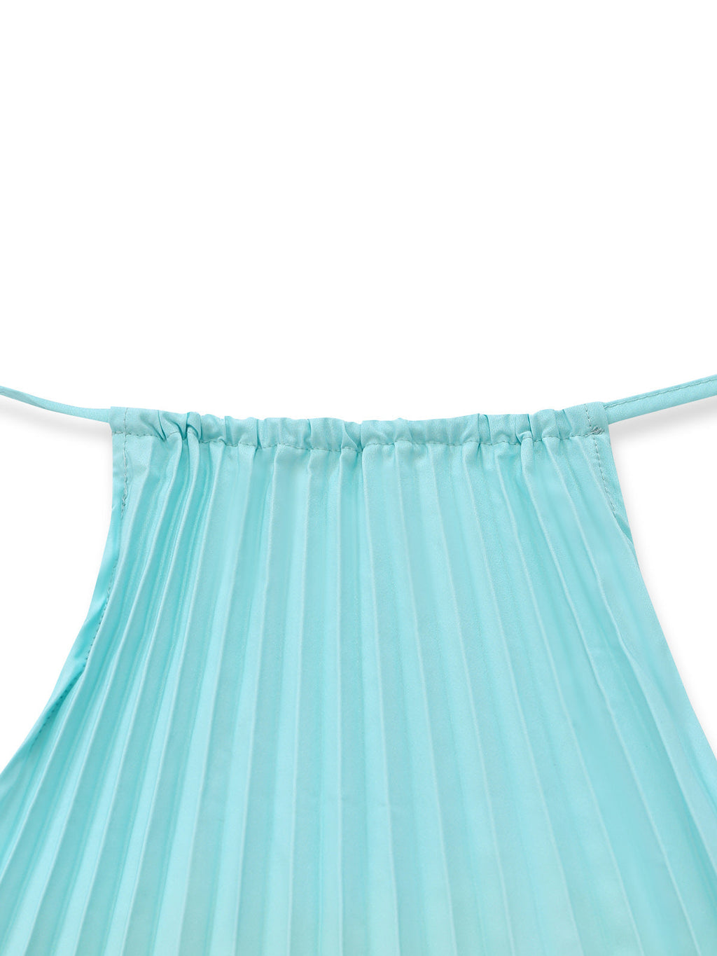 Multicolor 1930s Halter Gradient Pleated Maxi Dress