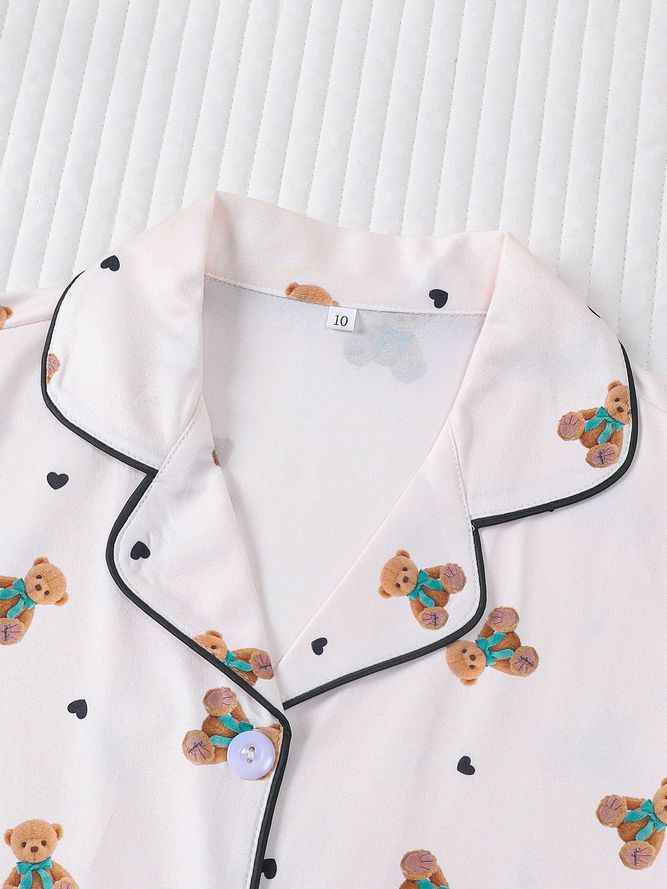 Girls Teddy Bear Pajama Set