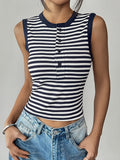 Striped Ribbed Tank Top