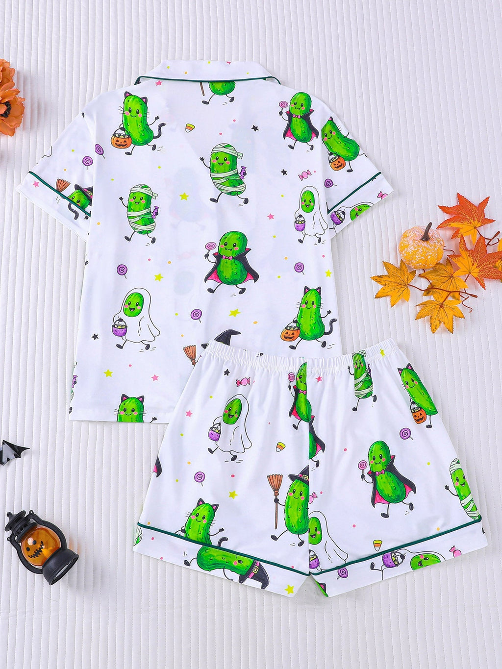 Spooky Pickles Halloween Pajama Set