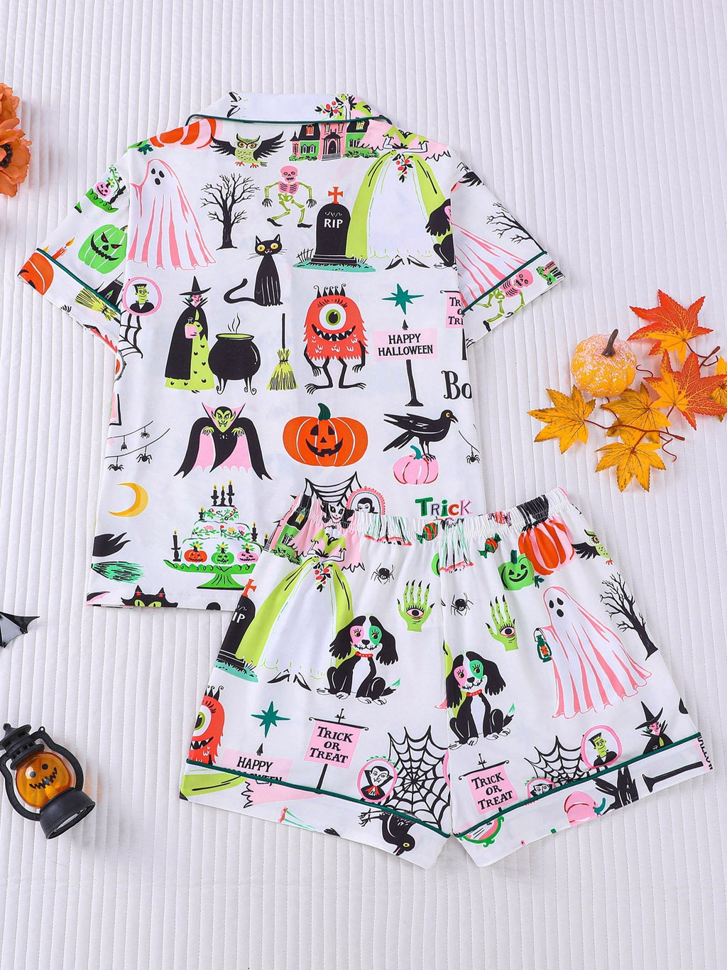 Retro Spooky Halloween Pajama Set