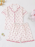 Girls Cherry Print Pajama Set