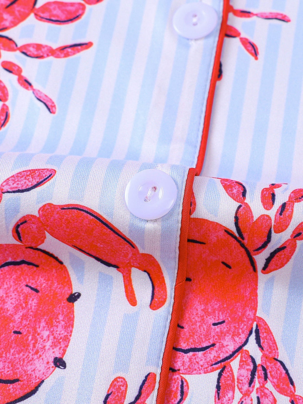 Coastal Crab Stripe Pajama Set