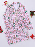 Pink Holiday Icons Pajama Set