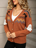 Spooky Bat & Ghost Knit Cardigan