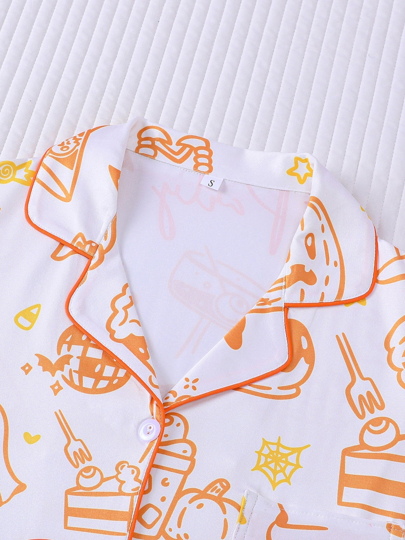 Halloween Party Print Pajama Set