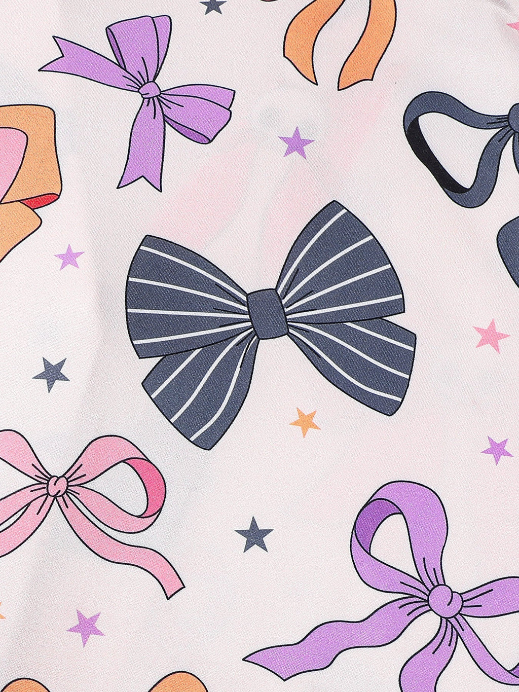Girls Halloween Bow Print Pajama Set