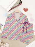 Rainbow Hearts Long Sleeve Pajama Set