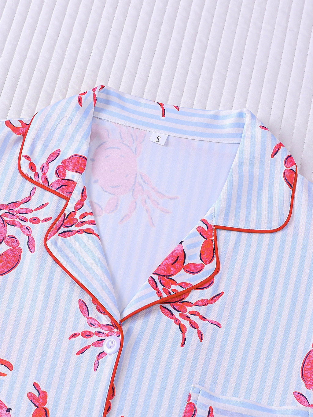 Coastal Crab Stripe Pajama Set