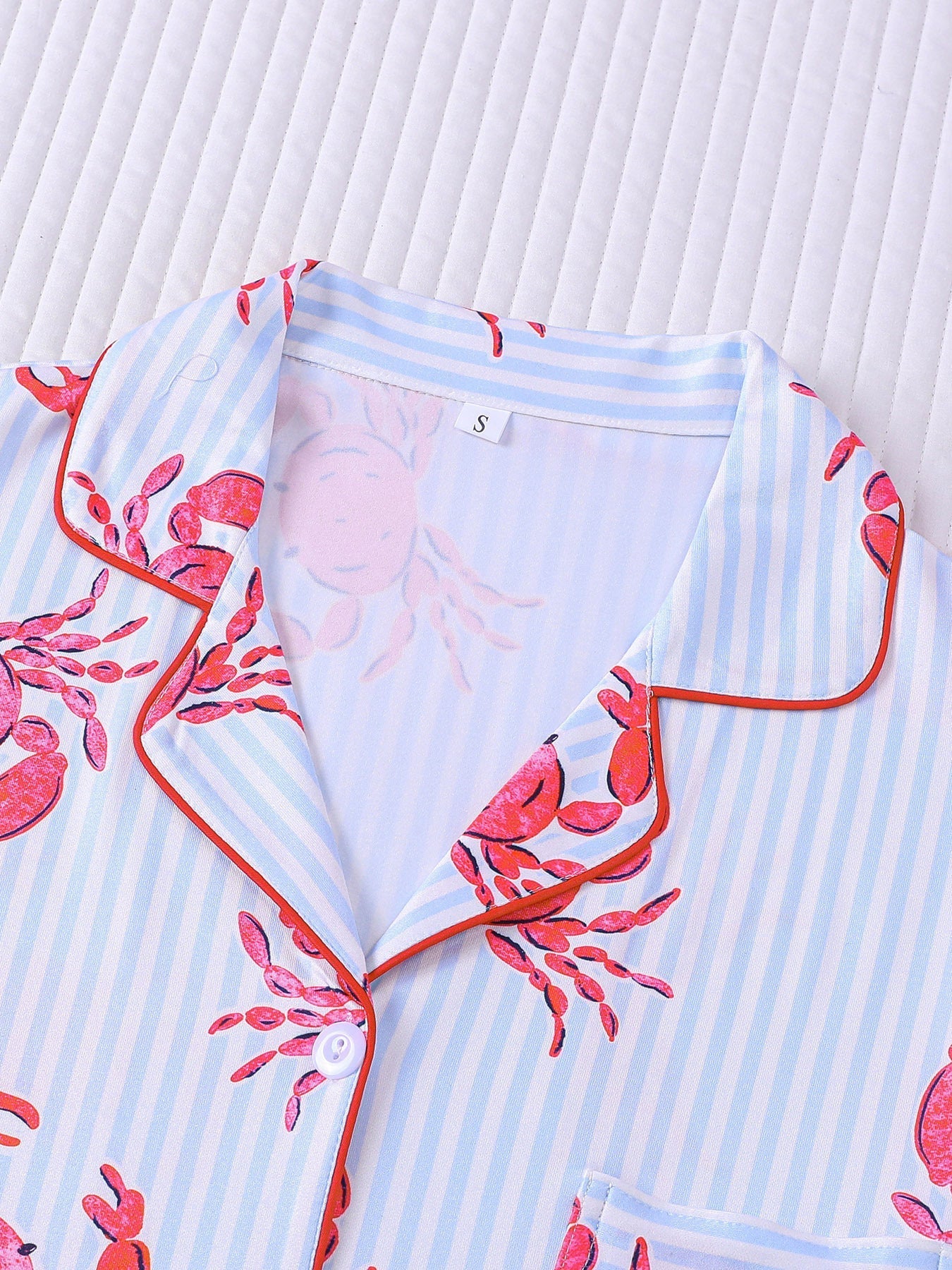 Coastal Crab Stripe Pajama Set