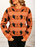 Ghost & Pumpkin Halloween Sweater