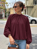 Tie-Back Balloon Hem Blouse