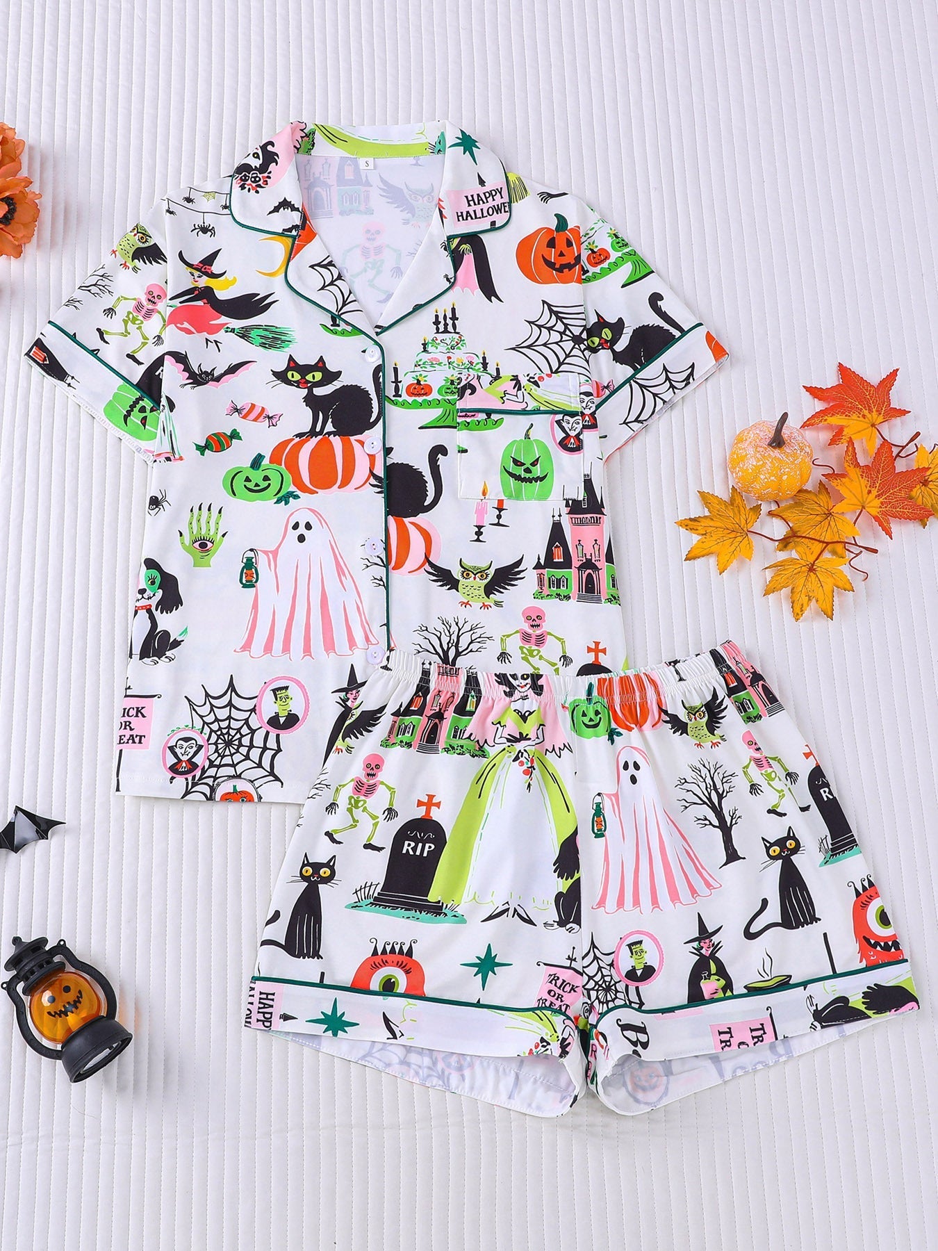 Retro Spooky Halloween Pajama Set