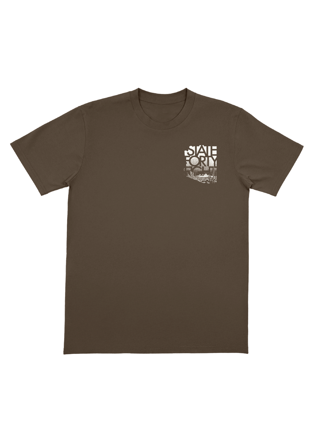 Men’s Crew Neck Desert Dissolve | Walnut