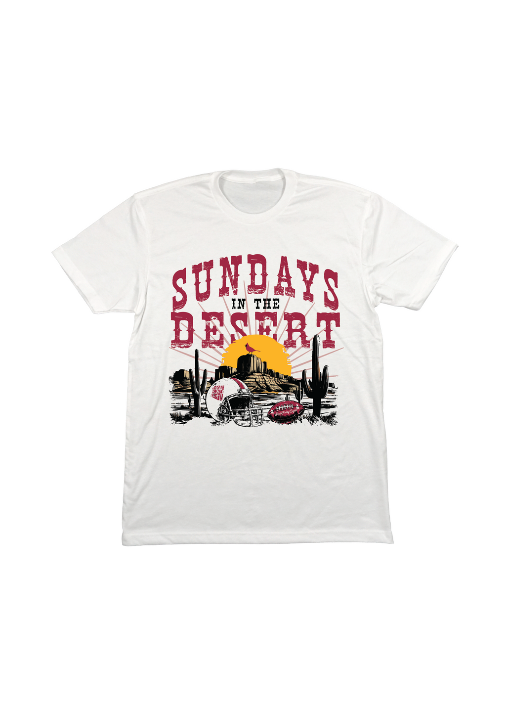 Men's Crew Neck Sundays in the Desert | White
