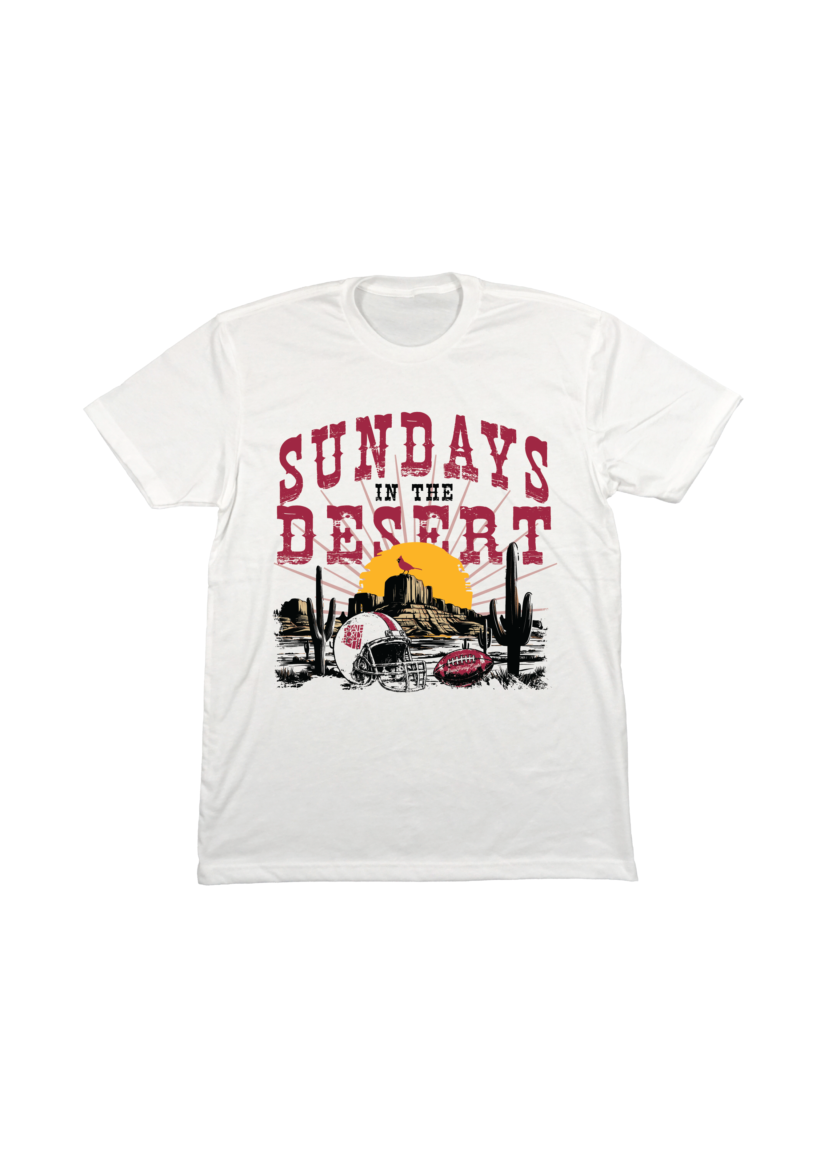 Men's Crew Neck Sundays in the Desert | White