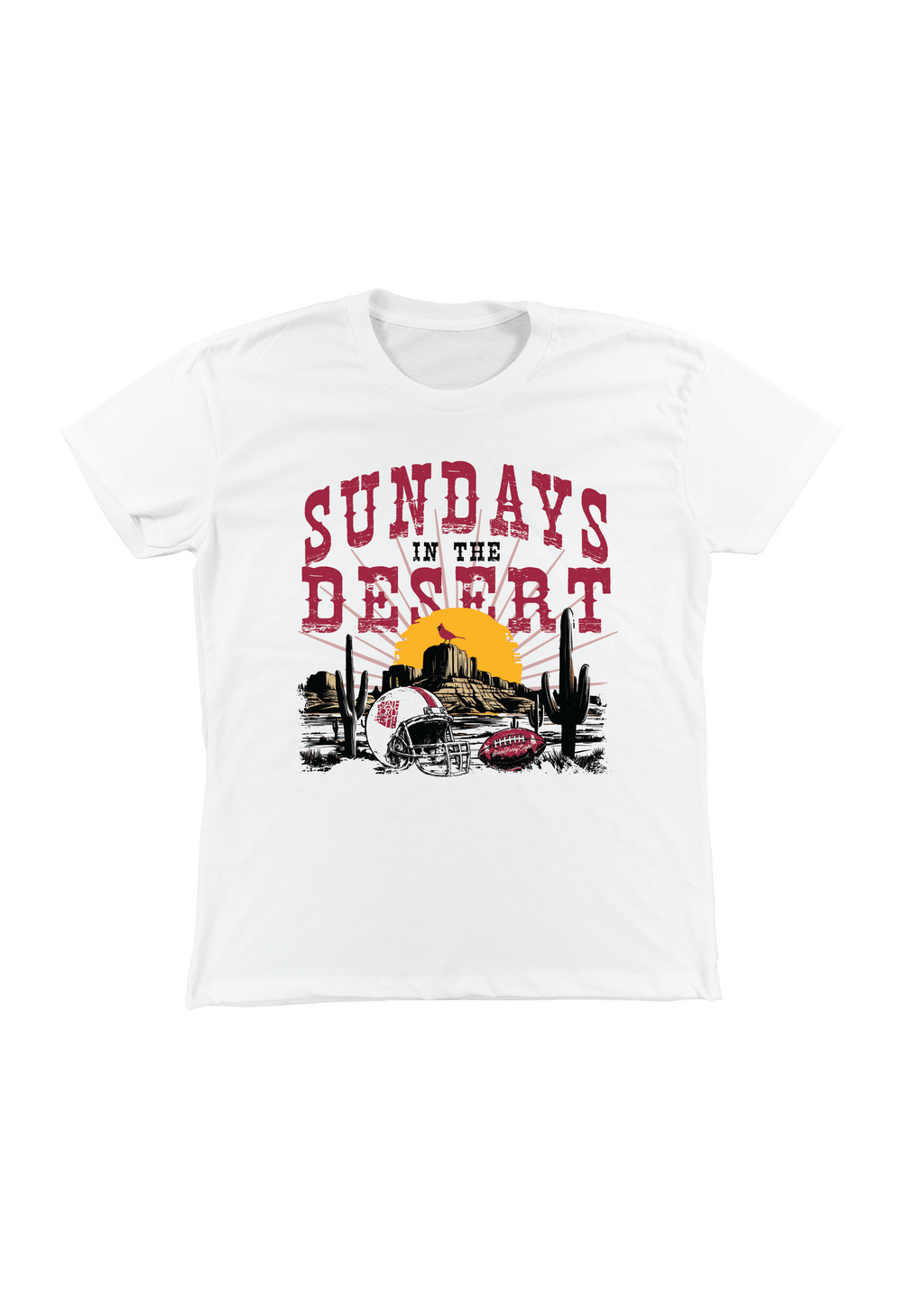 Women's Relaxed Crew Neck Sundays in the Desert | White