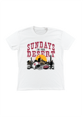 Women's Relaxed Crew Neck Sundays in the Desert | White