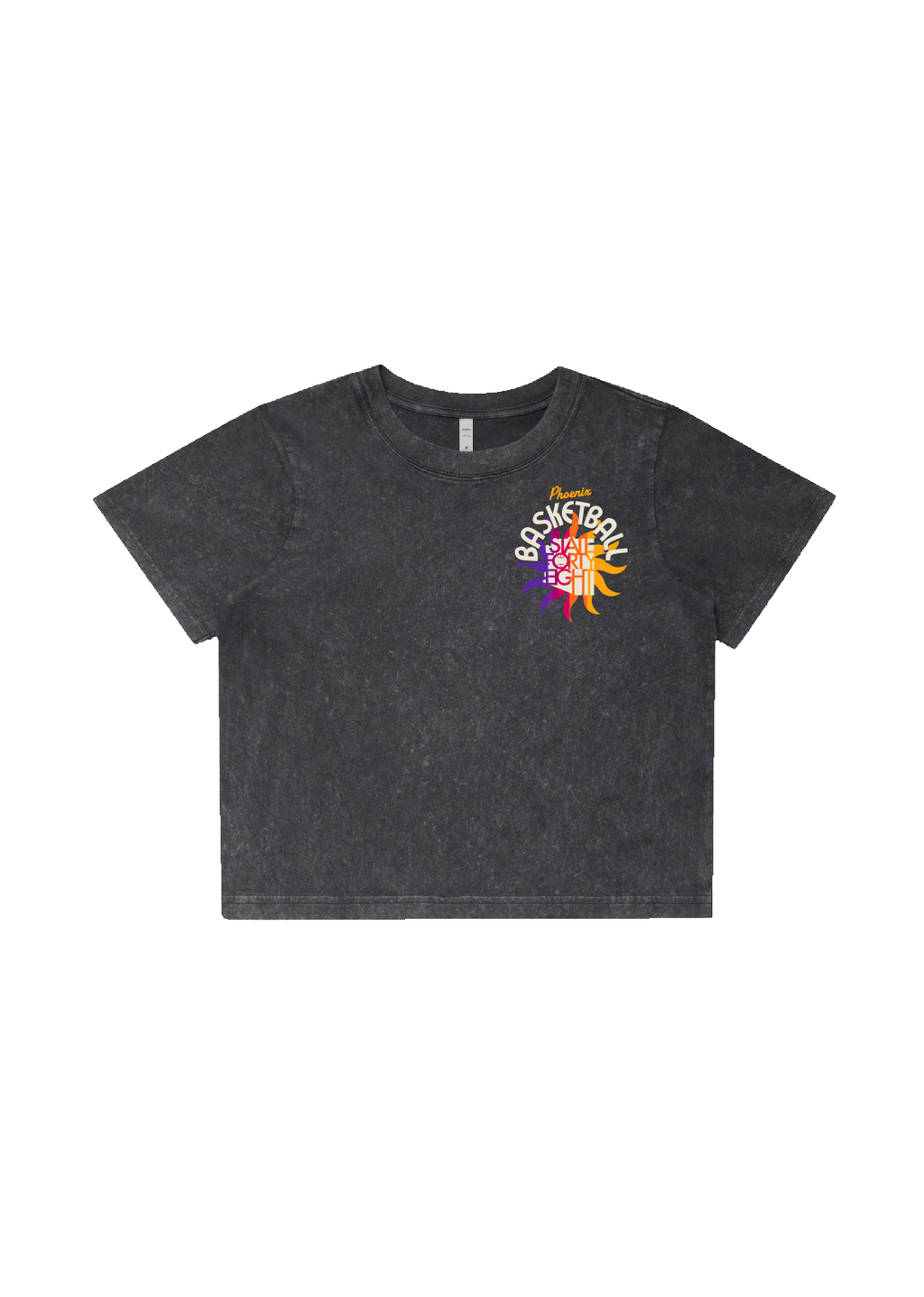 Women's Heavy Crop Top Hoopin' In The 48 | Stone Wash
