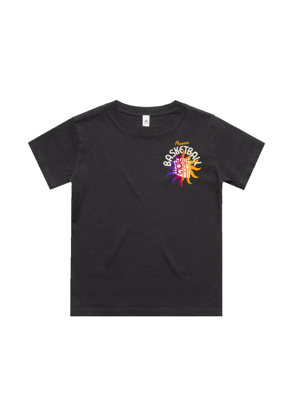 Youth Heavy Crew Neck Hoopin' In The 48 | Faded Black