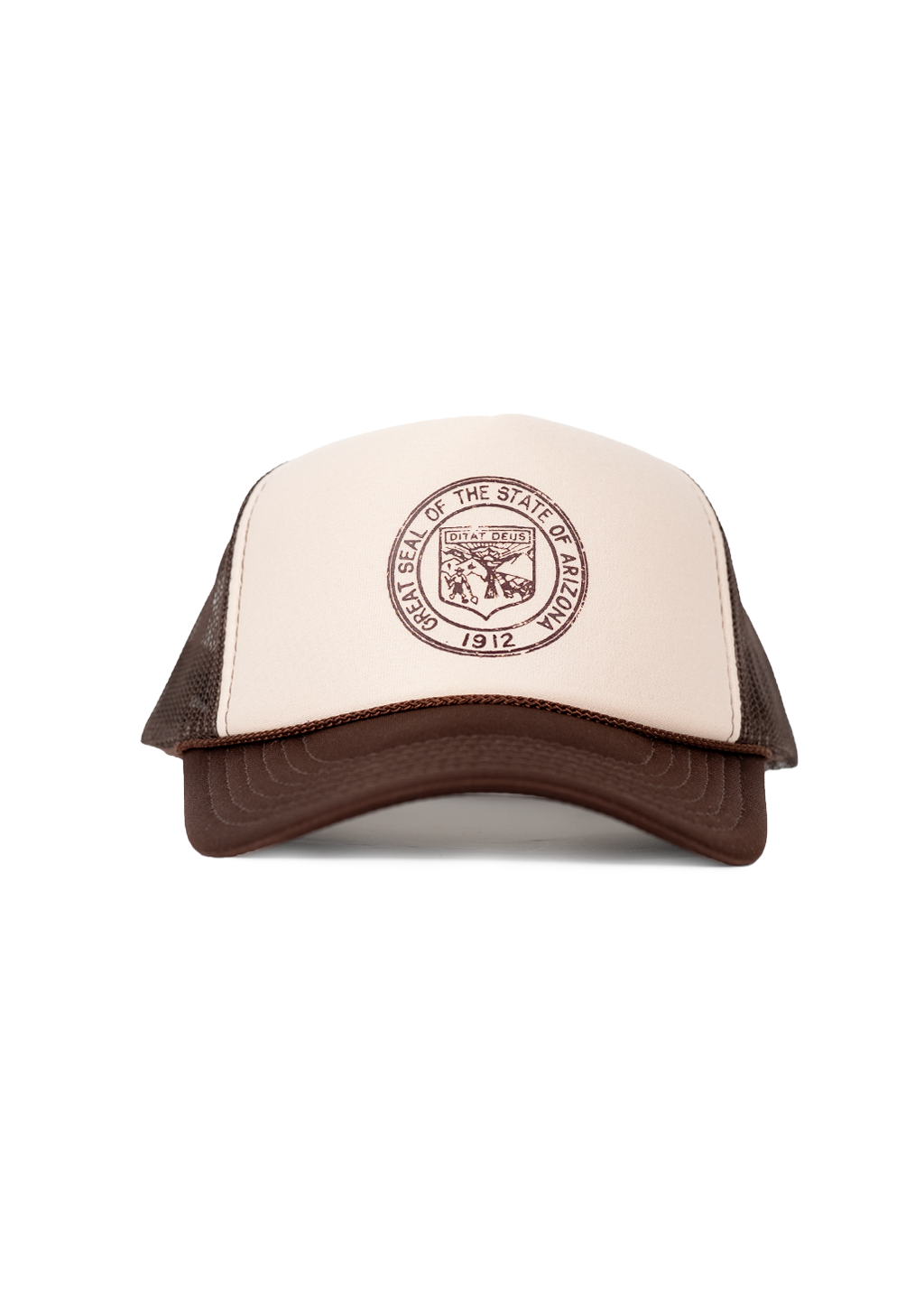 Snapback Trucker Hat AZ Seal | Brown & Cream