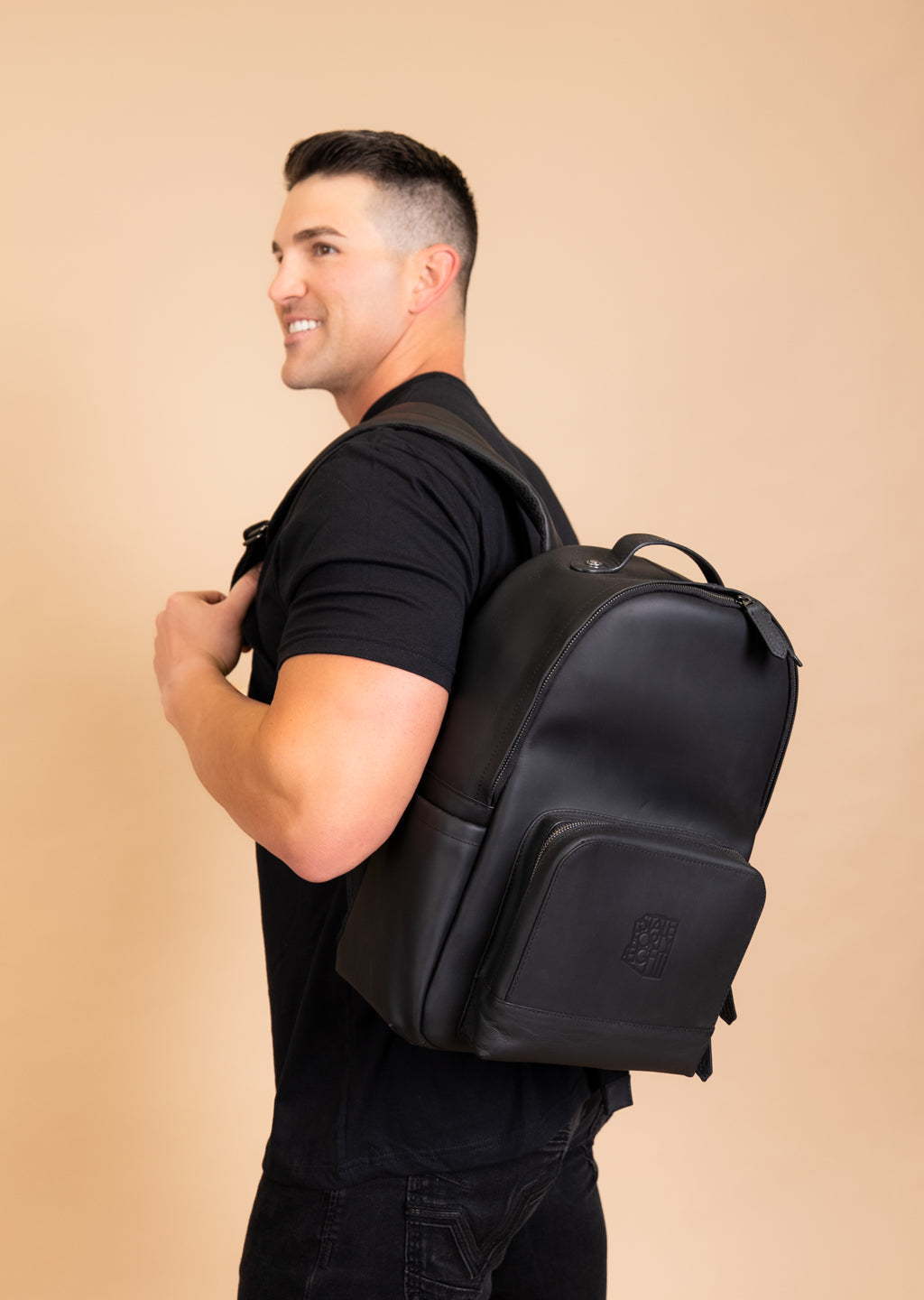 Leather Backpack | Black