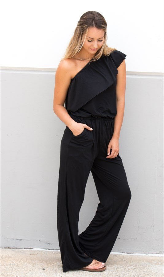 One Shoulder Jumpsuit