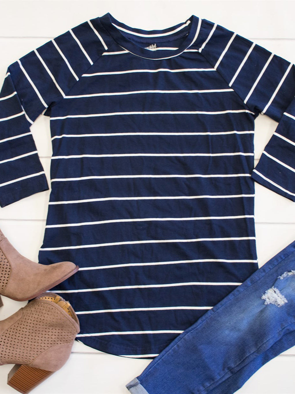 3/4 Sleeve Striped Ella Tunic