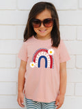 Let Freedom Ring Patriotic Rainbow Graphic Tee