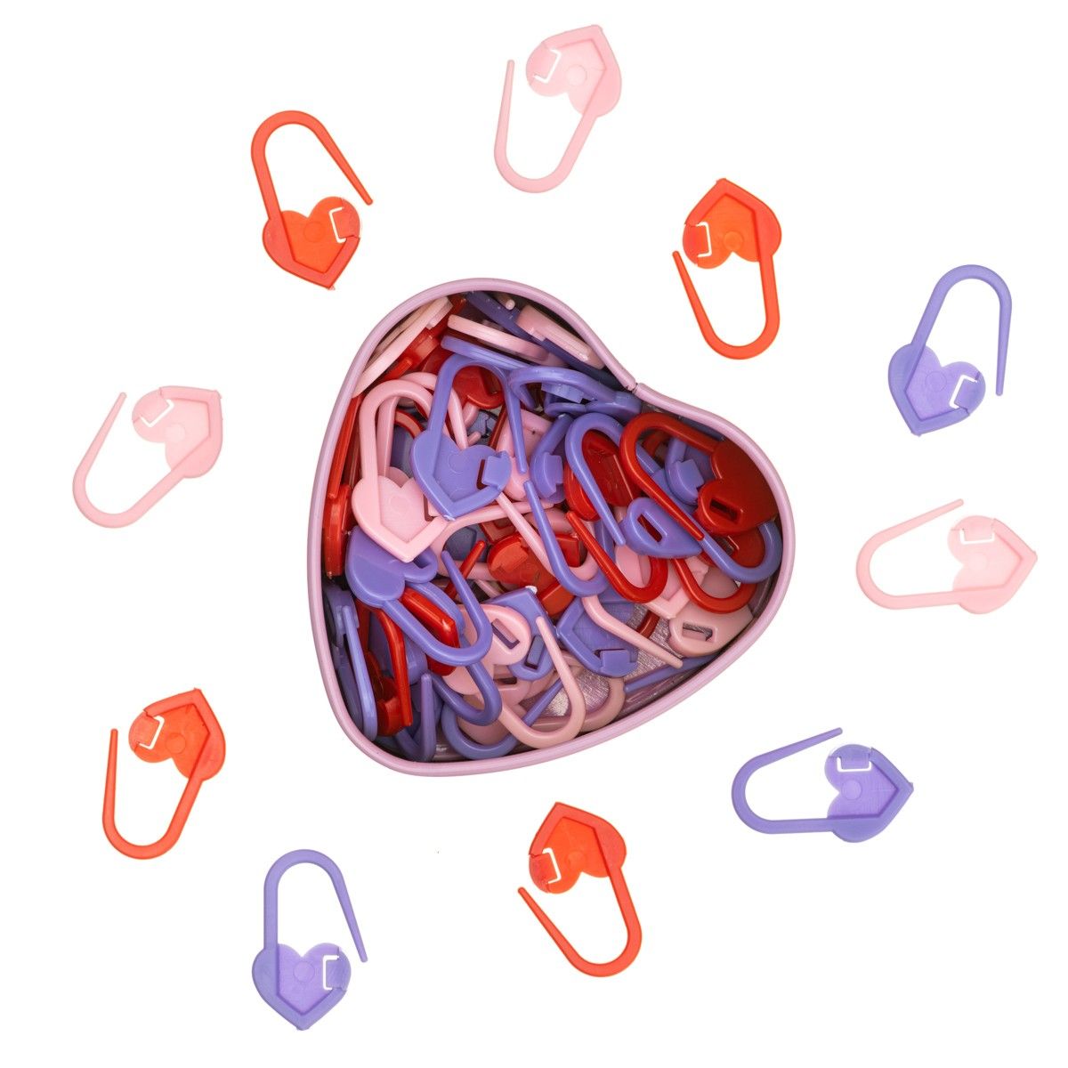 Box of Stitch Markers - Hearts
