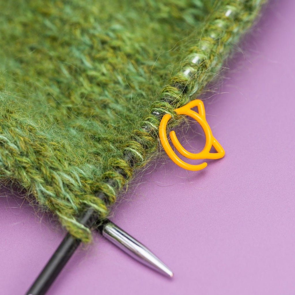 Metal Stitch Markers - Halloween Cat