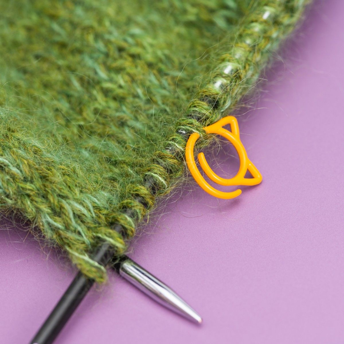 Metal Stitch Markers - Halloween Cat