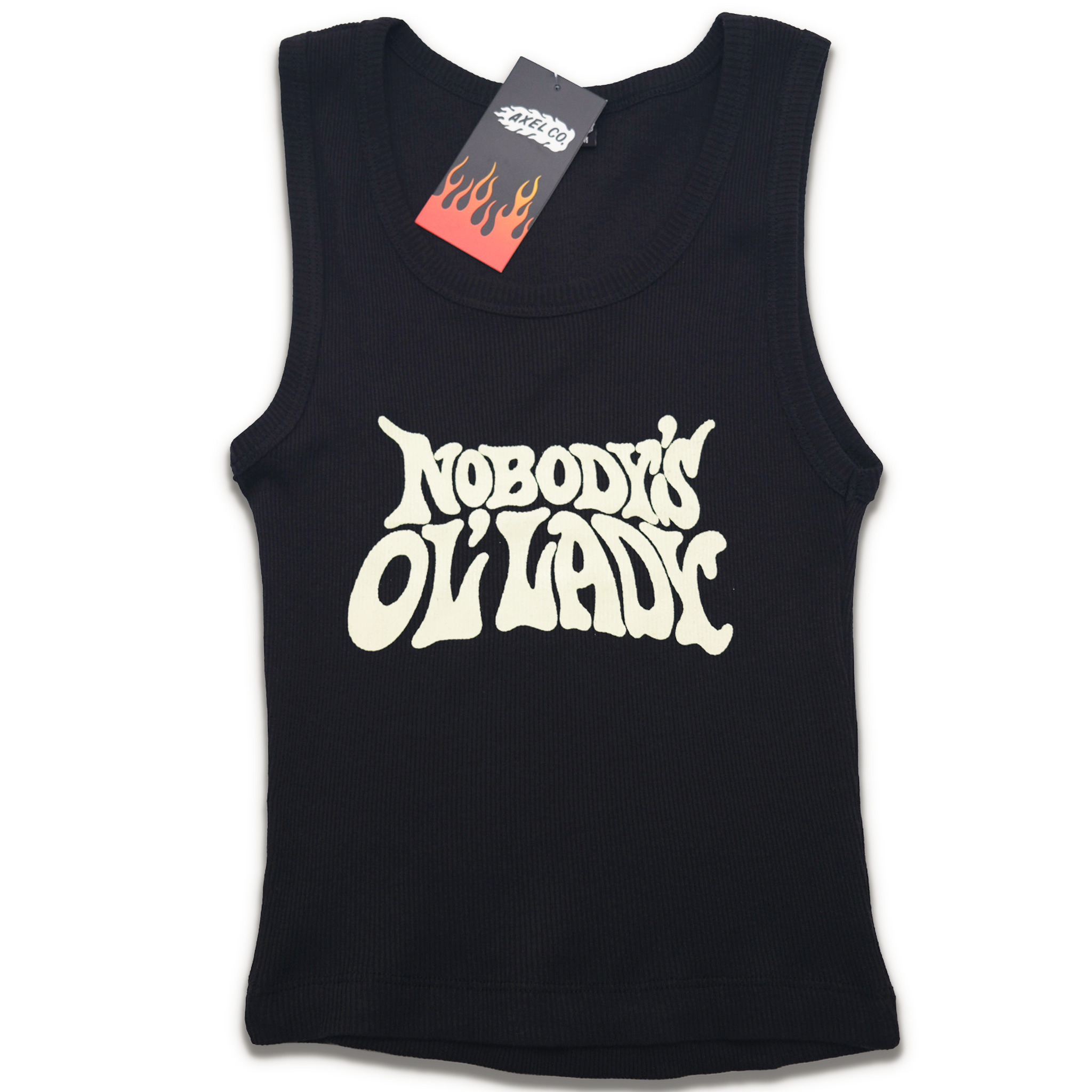 NOBODY'S OL' LADY BLACK TANK TOP