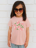 Pink Floral Kids Graphic Tee